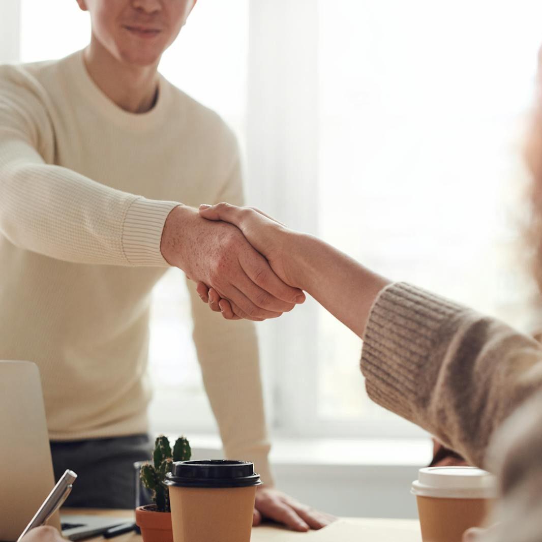 Man and Woman Near Table
